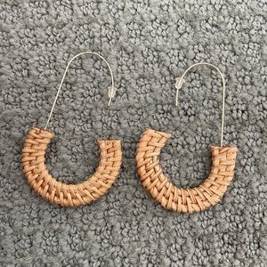 Rattan dangle earrings